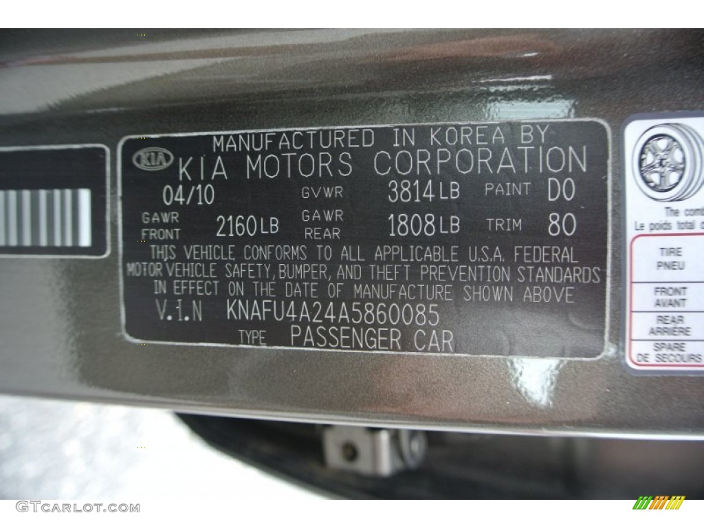 2010 Forte EX - Bronze / Stone photo #7