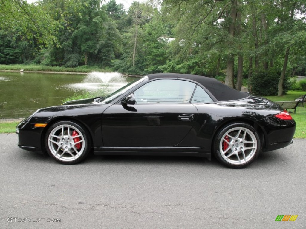 Black 2009 Porsche 911 Carrera 4S Cabriolet Exterior Photo #84853200