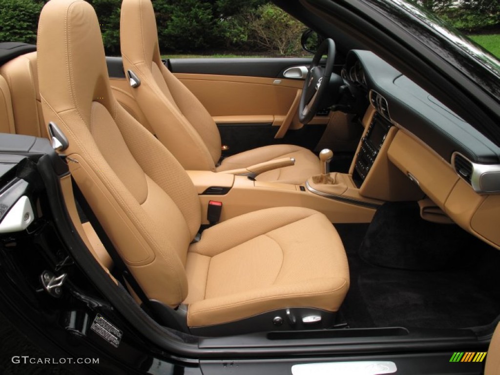 Black/Sand Beige Interior 2009 Porsche 911 Carrera 4S Cabriolet Photo #84853433