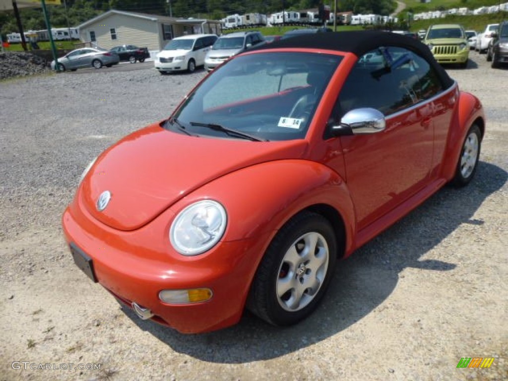 2003 New Beetle GLS Convertible - Sundown Orange / Black photo #3