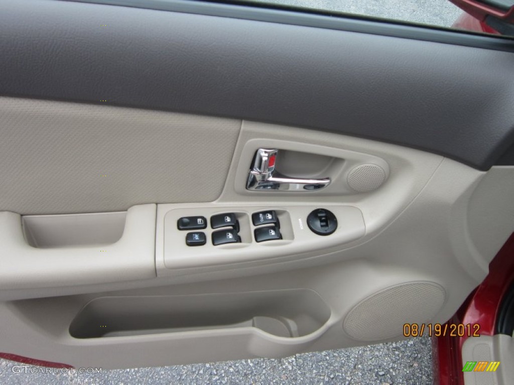 2008 Spectra EX Sedan - Spicy Red / Beige photo #6