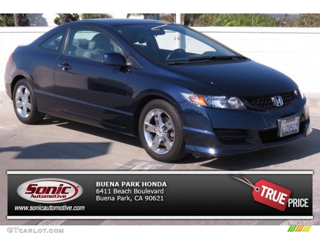 2009 Civic LX Coupe - Royal Blue Pearl / Gray photo #1