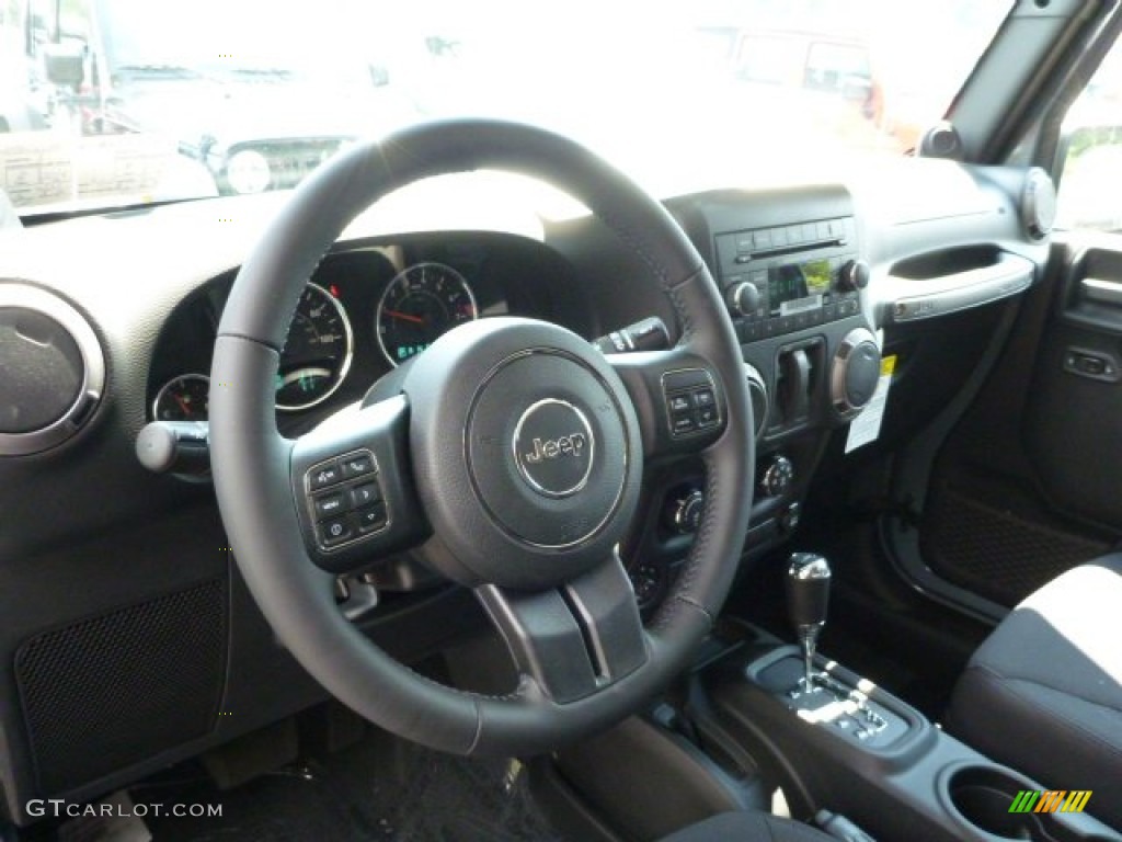 2014 Jeep Wrangler Sport S 4x4 Black Steering Wheel Photo #84856373