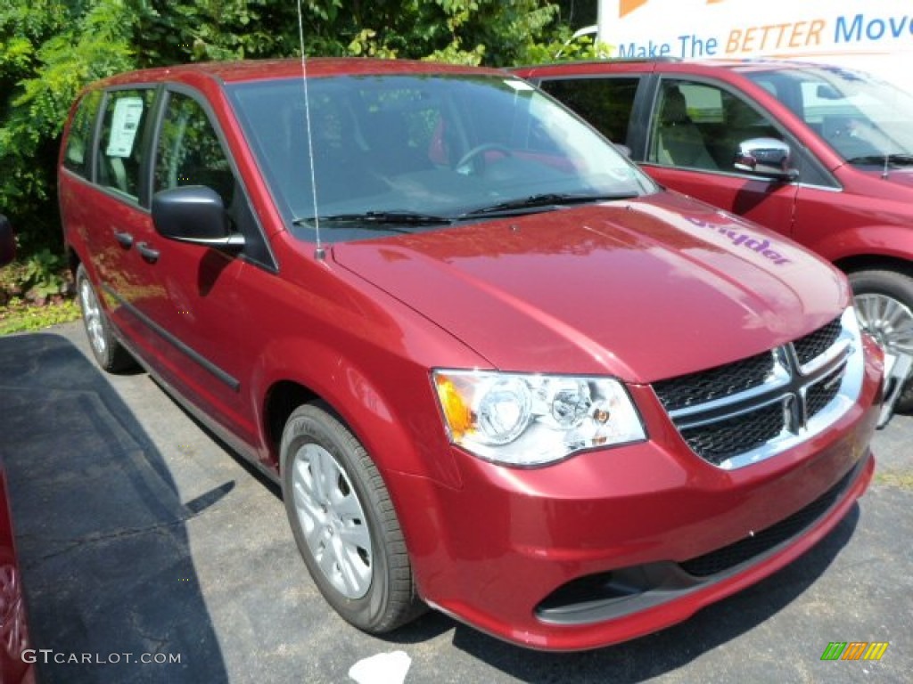 Deep Cherry Red Crystal Pearl 2014 Dodge Grand Caravan American Value Package Exterior Photo #84856929