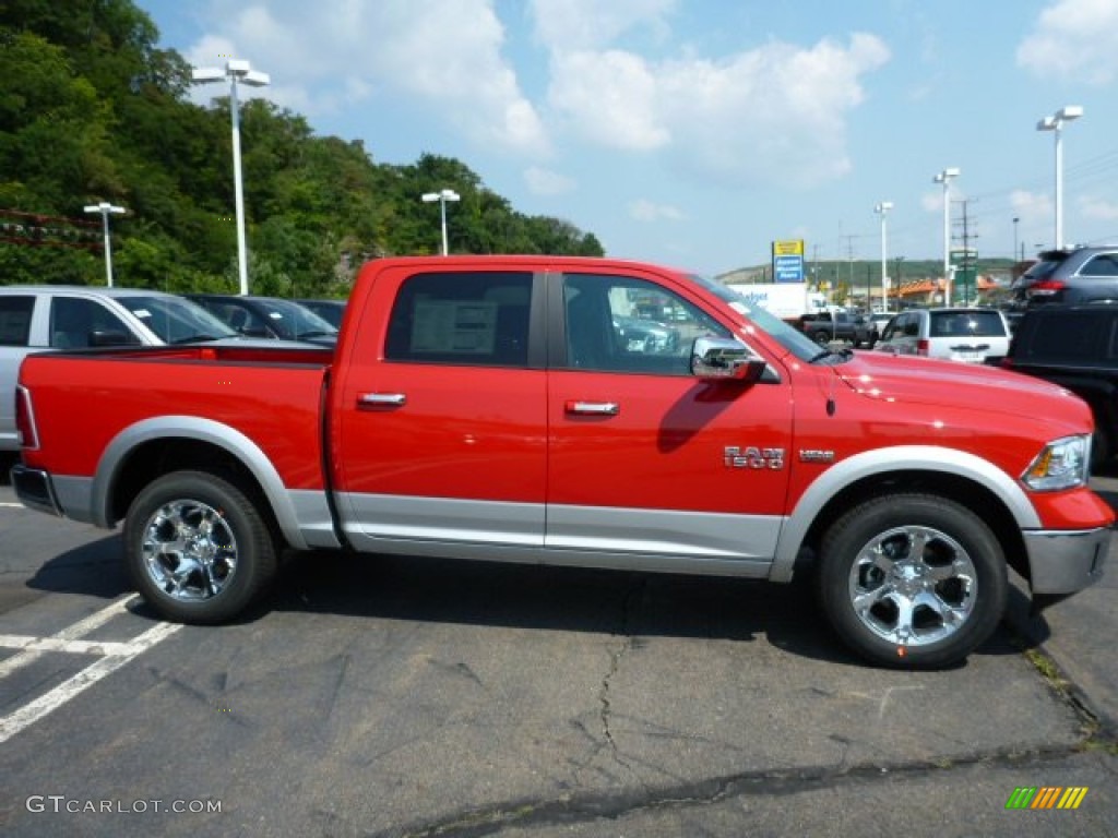 2014 1500 Laramie Crew Cab 4x4 - Flame Red / Black photo #7