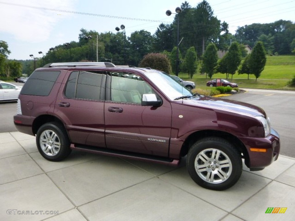2008 Mountaineer Premier AWD - Dark Cherry Metallic / Camel photo #6