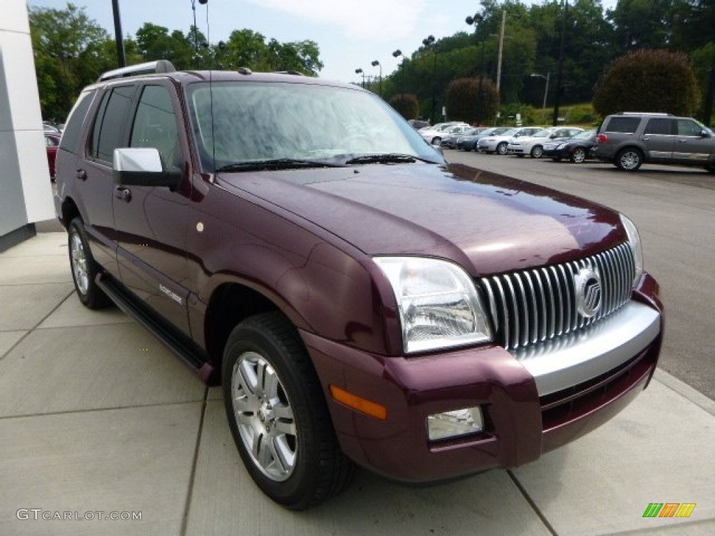 2008 Mountaineer Premier AWD - Dark Cherry Metallic / Camel photo #7