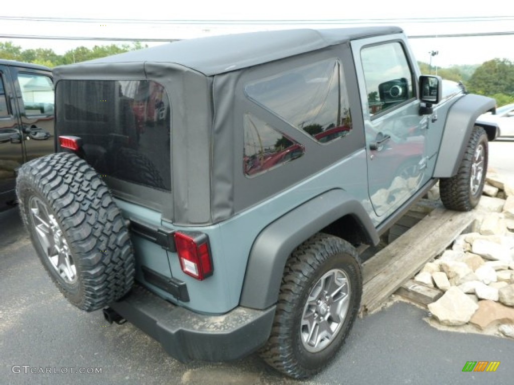 2014 Wrangler Rubicon 4x4 - Anvil / Black photo #4