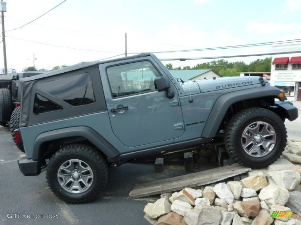 2014 Wrangler Rubicon 4x4 - Anvil / Black photo #5