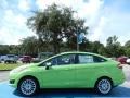  2014 Fiesta Titanium Sedan Green Envy
