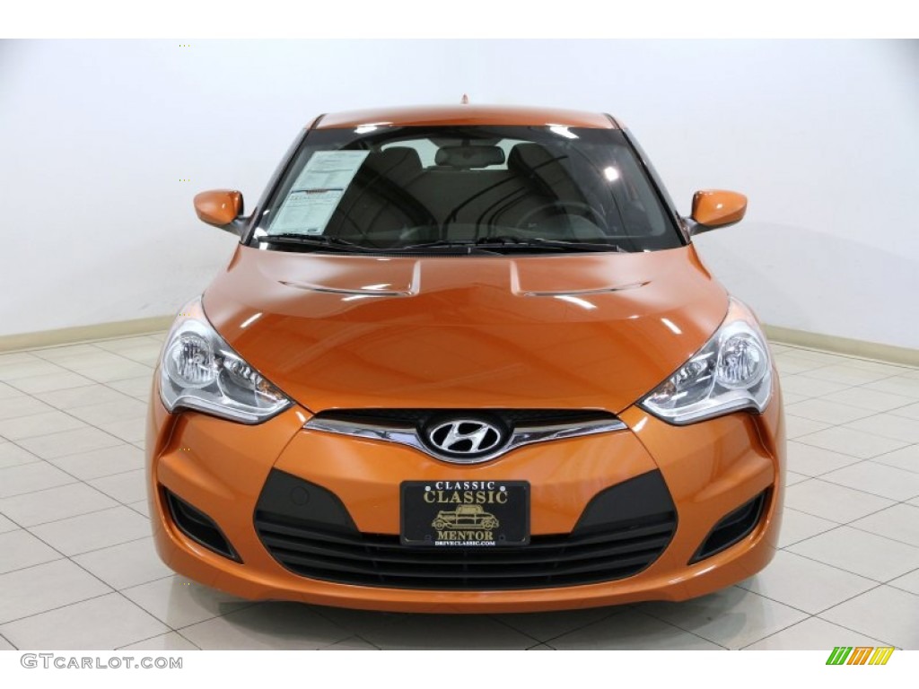 2013 Veloster  - Vitamin C / Black photo #2