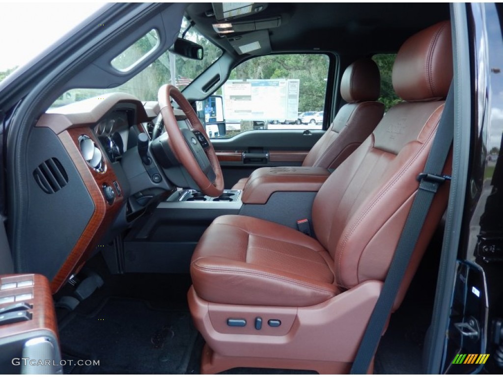 King Ranch Chaparral Leather/Black Trim Interior 2013 Ford F250 Super Duty King Ranch Crew Cab 4x4 Photo #84865937
