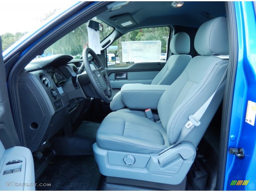 Steel Gray Interior 2013 Ford F150 STX Regular Cab 4x4 Photo #84866249