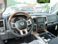 Black/Cattle Tan 2013 Ram 2500 Laramie Longhorn Mega Cab 4x4 Steering Wheel