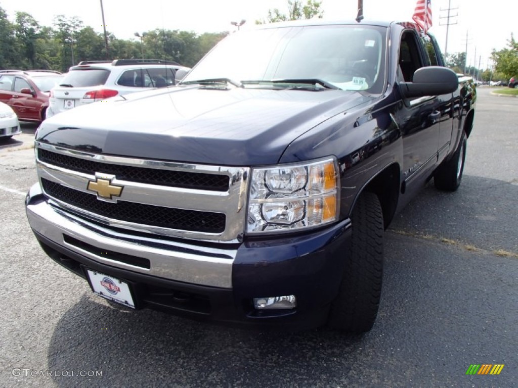 2010 Silverado 1500 LT Extended Cab 4x4 - Imperial Blue Metallic / Ebony photo #1