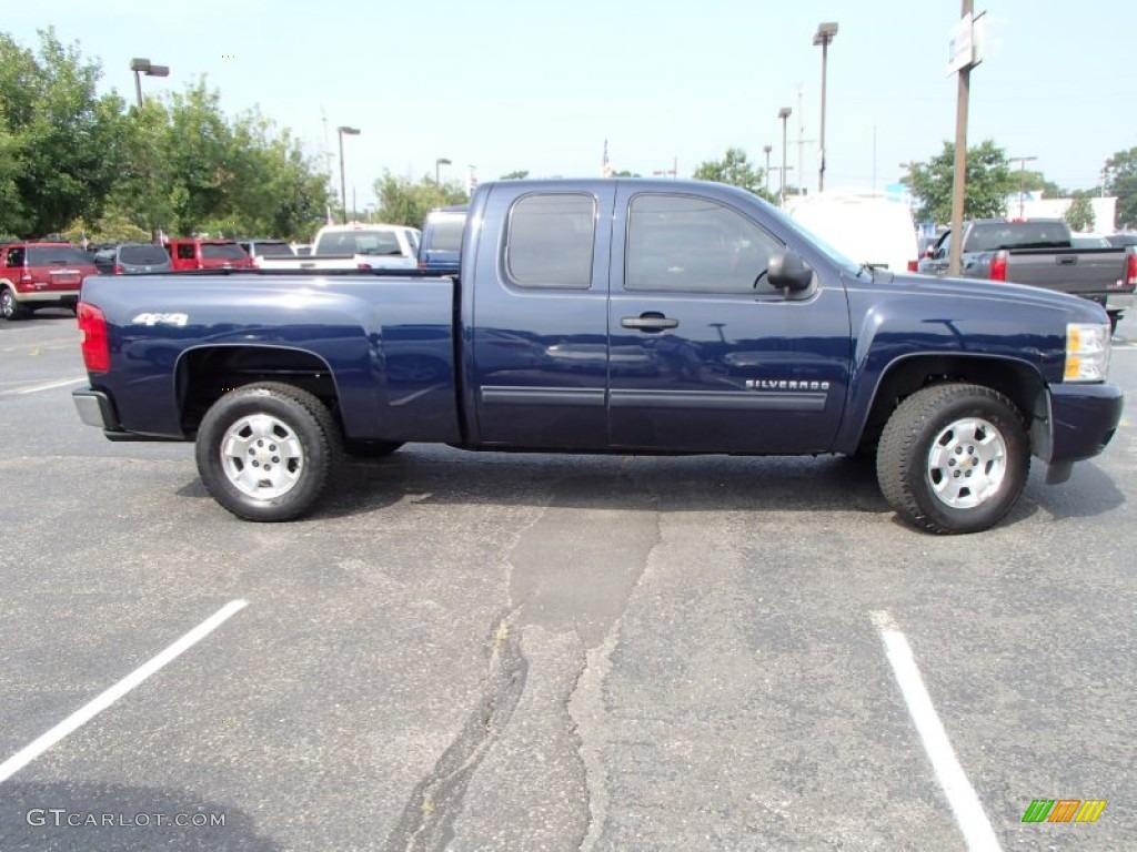 2010 Silverado 1500 LT Extended Cab 4x4 - Imperial Blue Metallic / Ebony photo #4