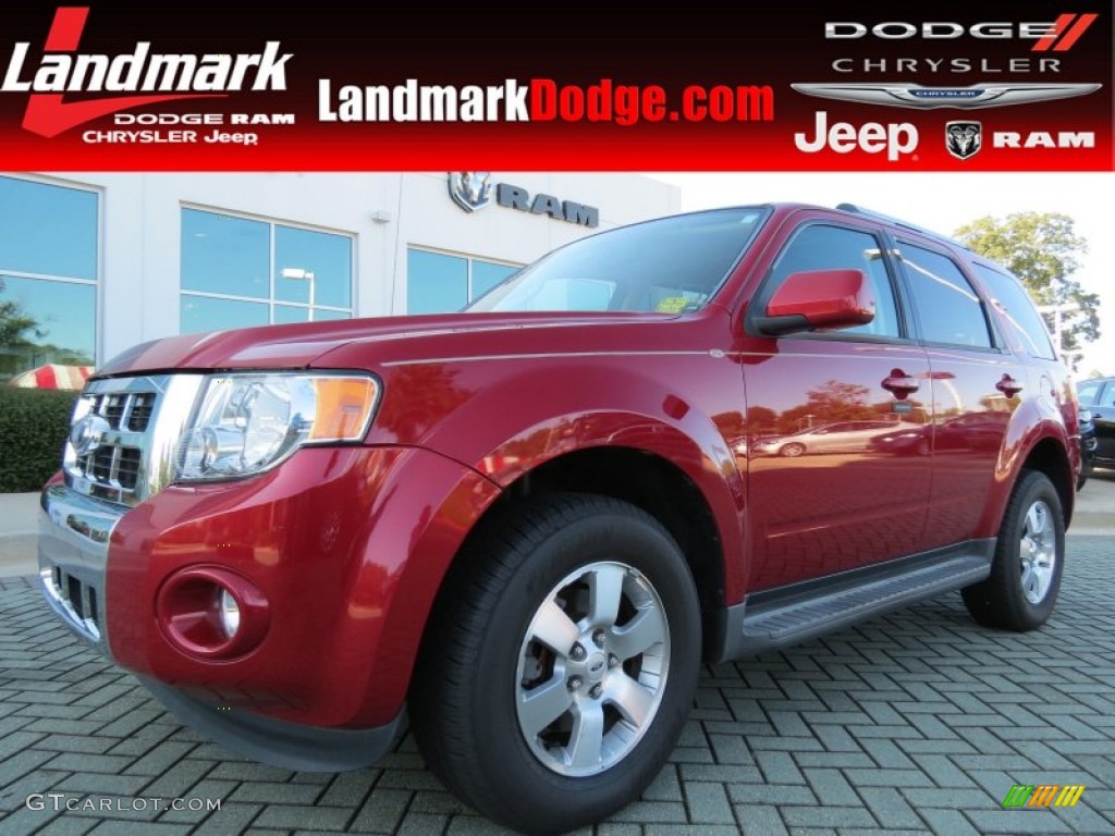 2010 Escape Limited 4WD - Sangria Red Metallic / Camel photo #1