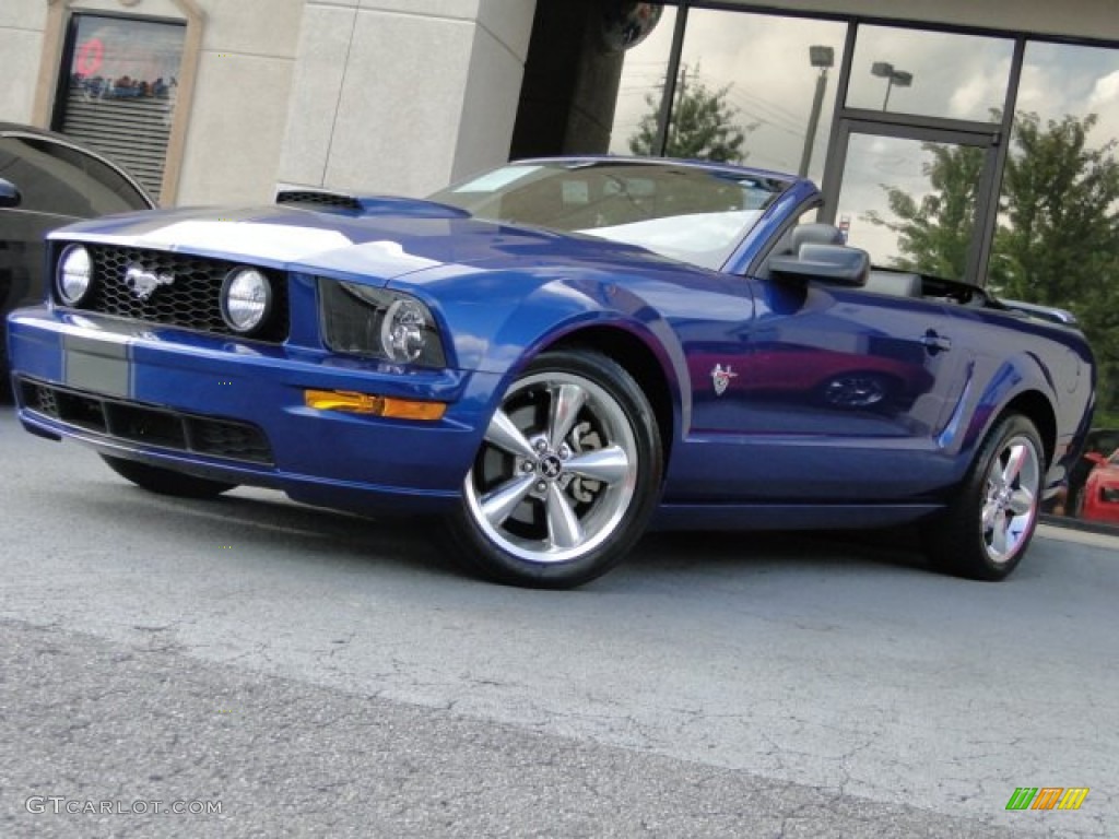 2009 Mustang GT Premium Convertible - Vista Blue Metallic / Dark Charcoal photo #1