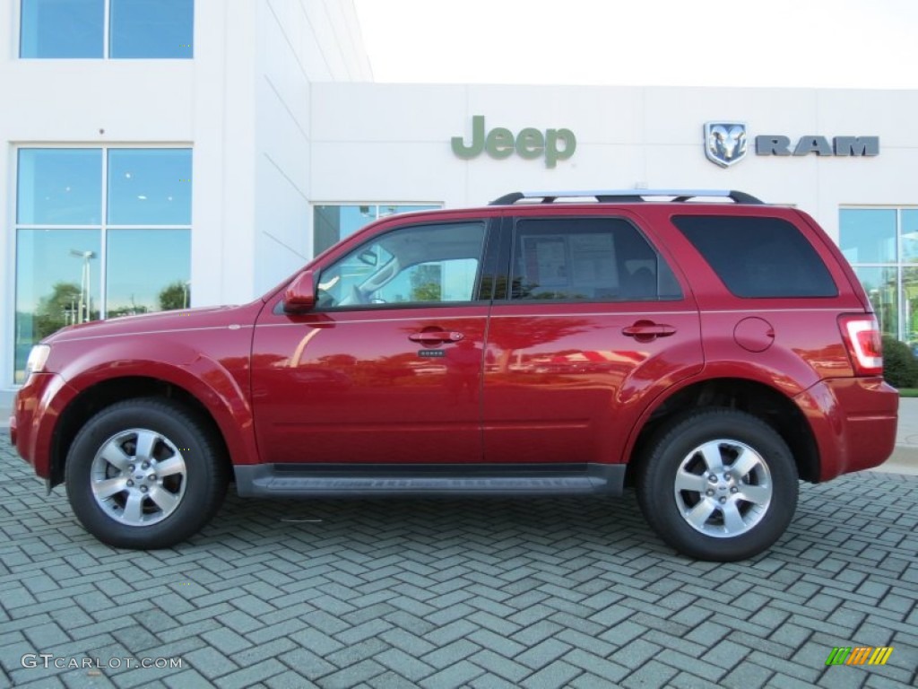 2010 Escape Limited 4WD - Sangria Red Metallic / Camel photo #2