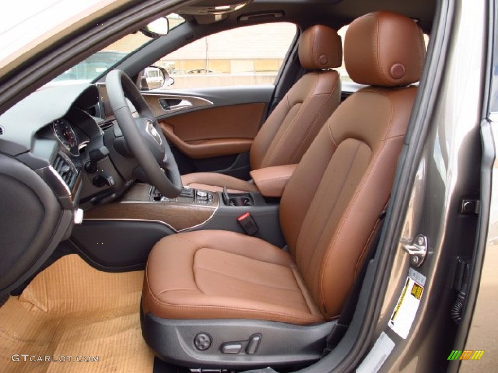 2014 A6 2.0T Sedan - Dakota Gray Metallic / Nougat Brown photo #11