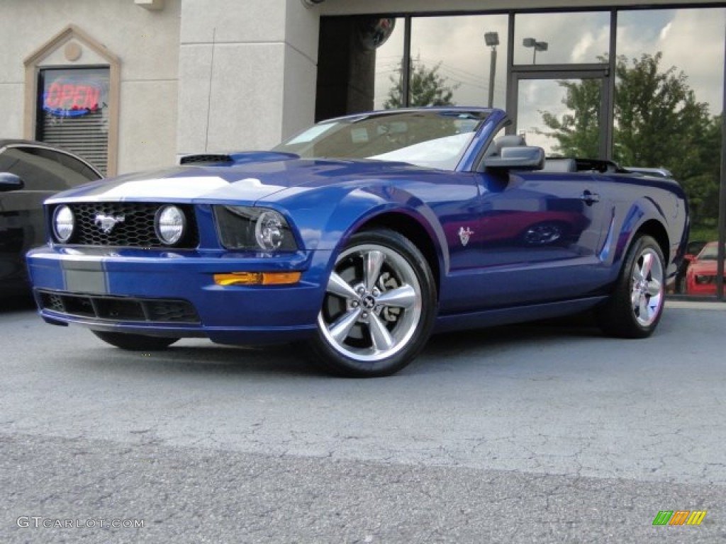 2009 Mustang GT Premium Convertible - Vista Blue Metallic / Dark Charcoal photo #2
