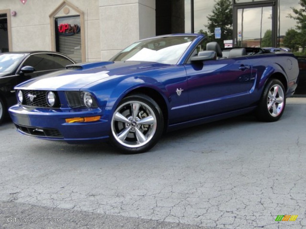 2009 Mustang GT Premium Convertible - Vista Blue Metallic / Dark Charcoal photo #3