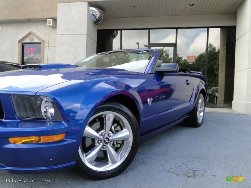 2009 Mustang GT Premium Convertible - Vista Blue Metallic / Dark Charcoal photo #5