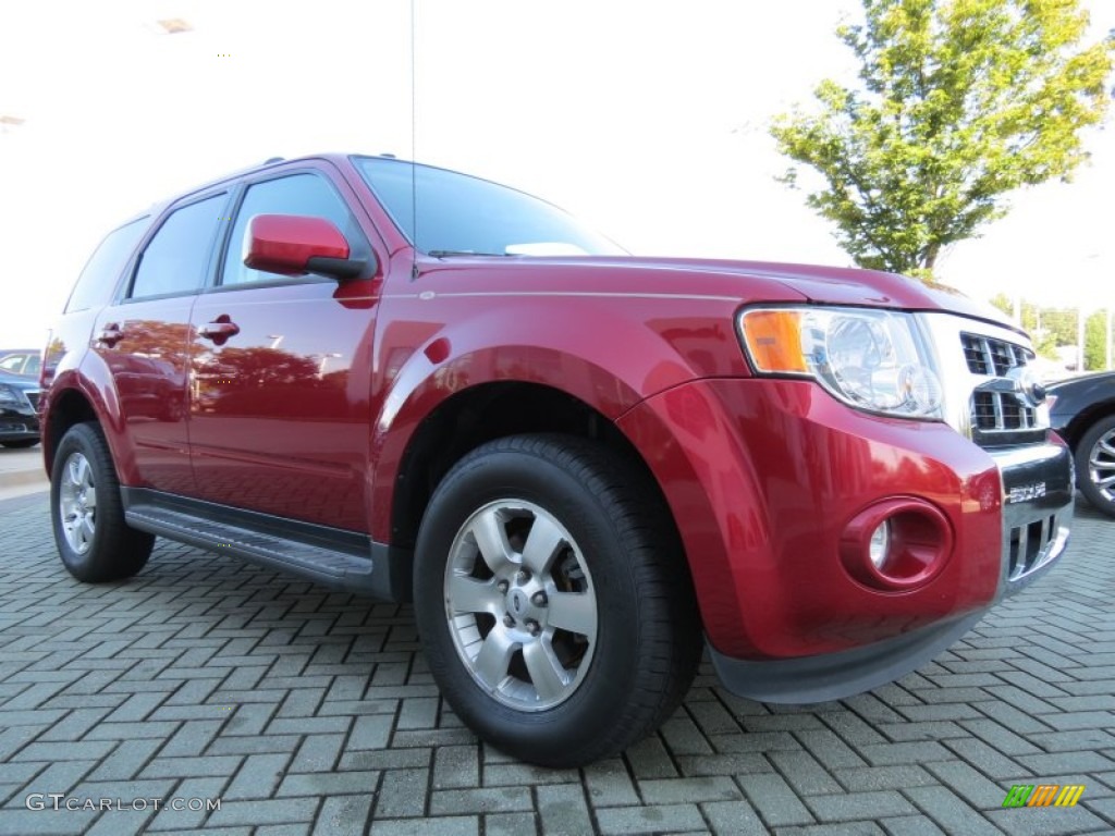 2010 Escape Limited 4WD - Sangria Red Metallic / Camel photo #7