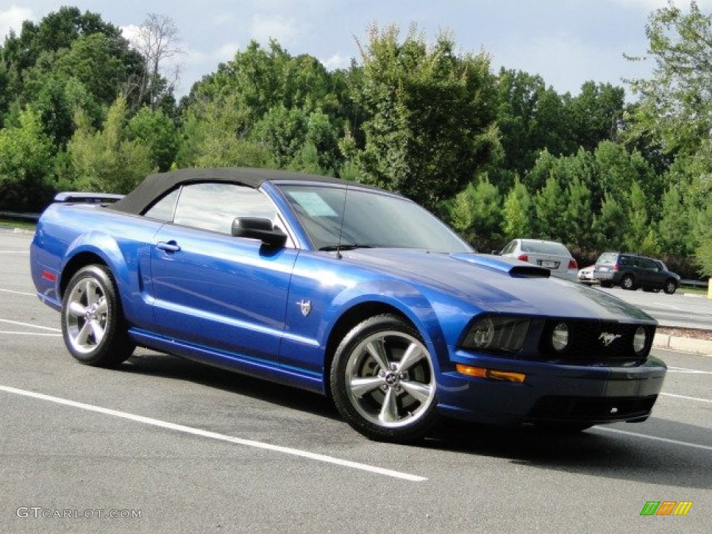 2009 Mustang GT Premium Convertible - Vista Blue Metallic / Dark Charcoal photo #13