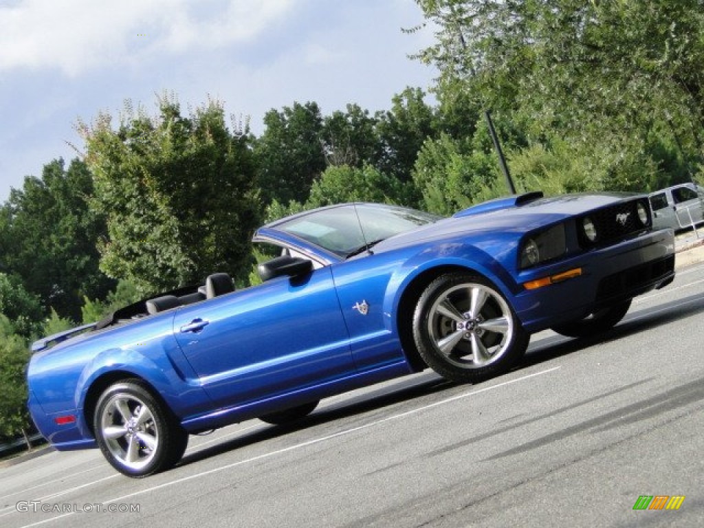 2009 Mustang GT Premium Convertible - Vista Blue Metallic / Dark Charcoal photo #14
