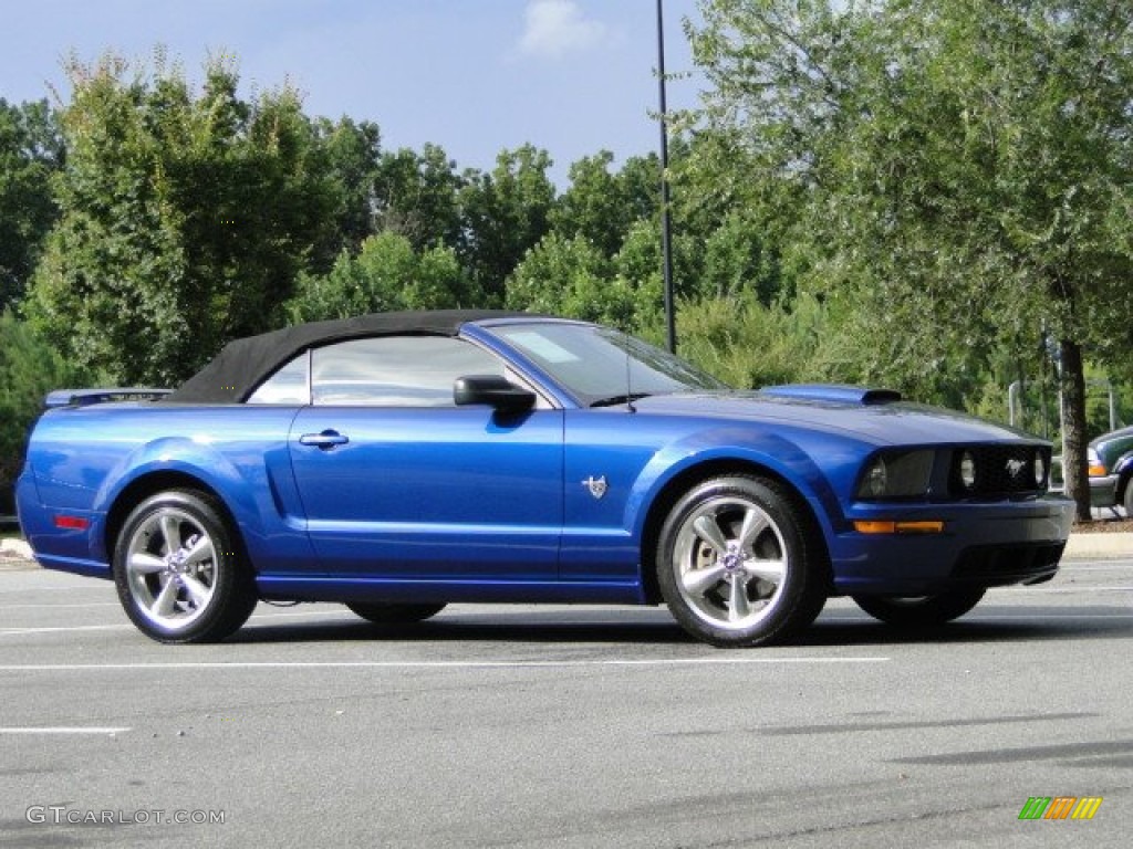 2009 Mustang GT Premium Convertible - Vista Blue Metallic / Dark Charcoal photo #29