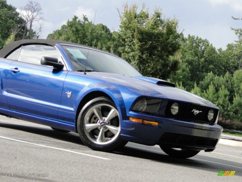 2009 Mustang GT Premium Convertible - Vista Blue Metallic / Dark Charcoal photo #30