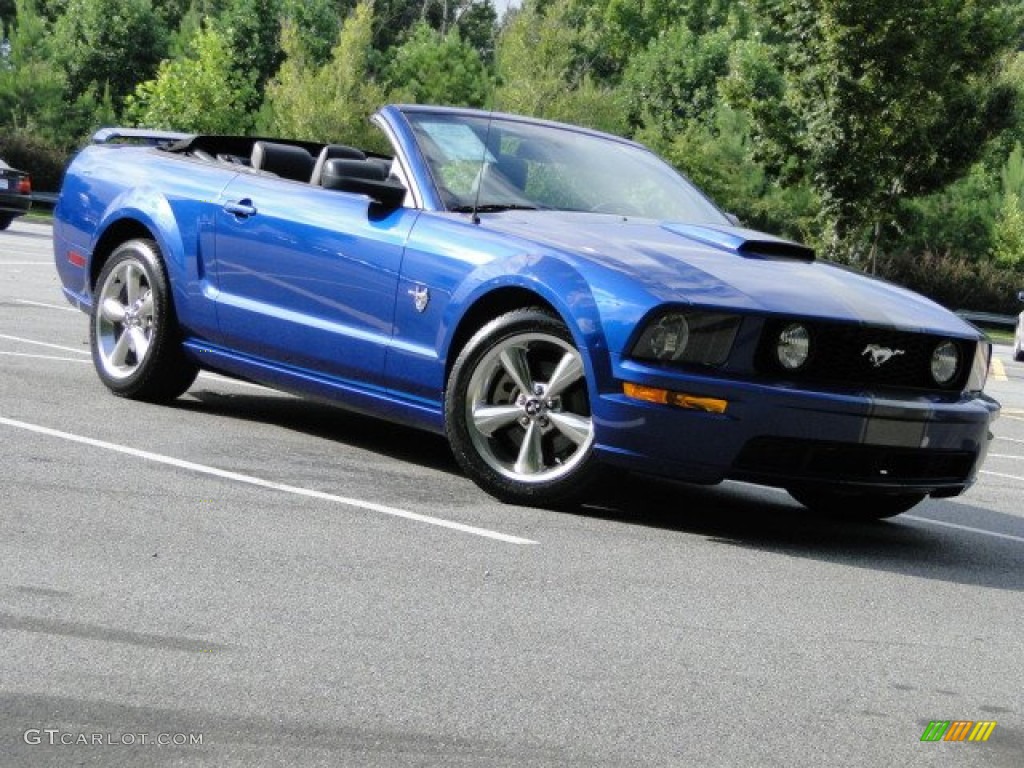 2009 Mustang GT Premium Convertible - Vista Blue Metallic / Dark Charcoal photo #31