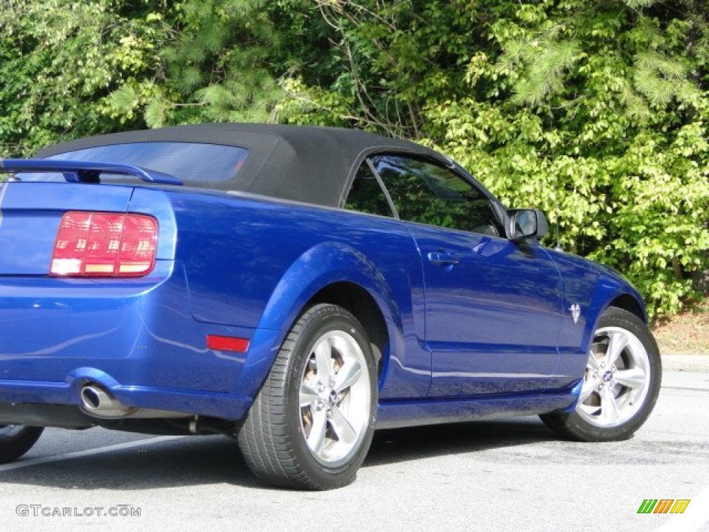 2009 Mustang GT Premium Convertible - Vista Blue Metallic / Dark Charcoal photo #34