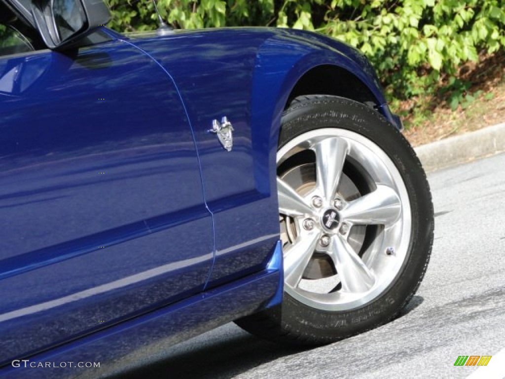2009 Mustang GT Premium Convertible - Vista Blue Metallic / Dark Charcoal photo #35