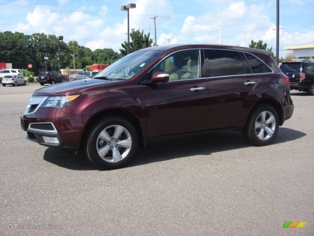 Dark Cherry Pearl 2010 Acura MDX Technology Exterior Photo #84871811