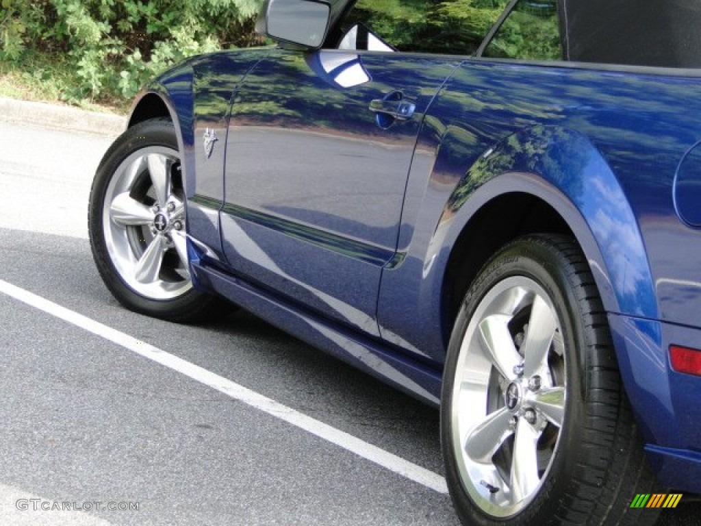 2009 Mustang GT Premium Convertible - Vista Blue Metallic / Dark Charcoal photo #39