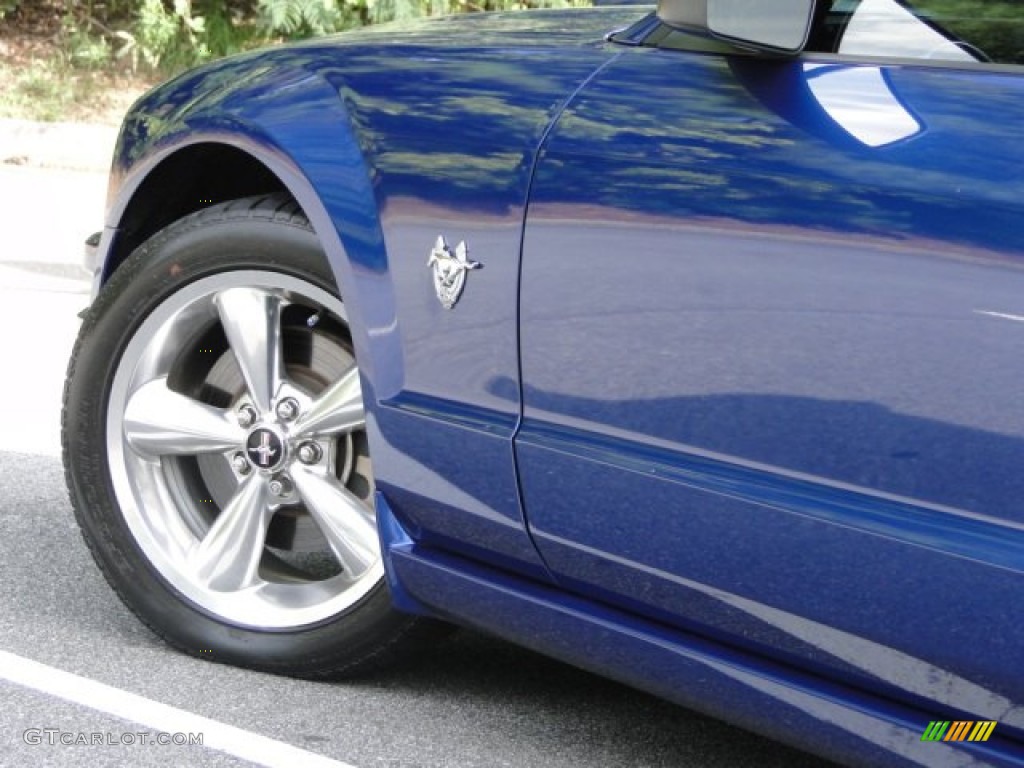 2009 Mustang GT Premium Convertible - Vista Blue Metallic / Dark Charcoal photo #40