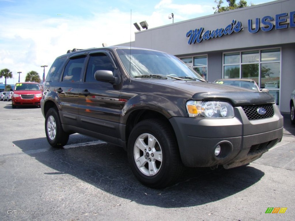 2007 Escape XLT - Dark Stone Metallic / Medium/Dark Flint photo #2
