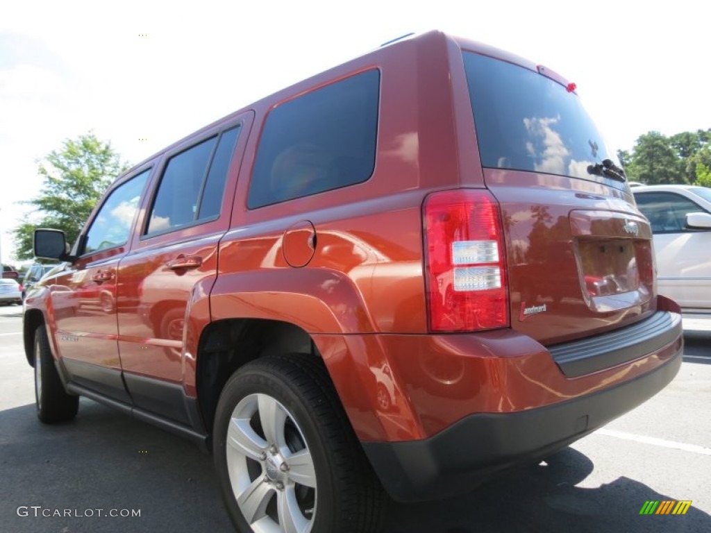 2012 Patriot Latitude - Copperhead Orange Pearl / Dark Slate Gray photo #2