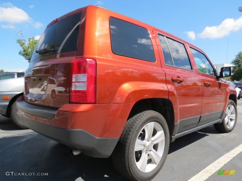 2012 Patriot Latitude - Copperhead Orange Pearl / Dark Slate Gray photo #3