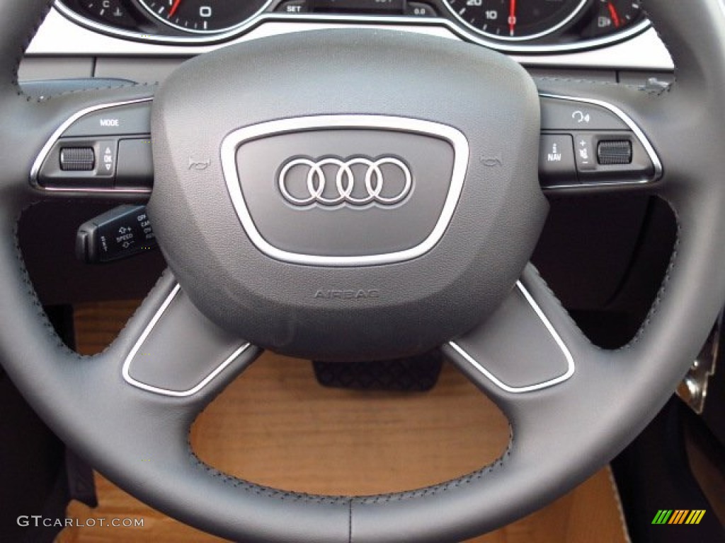 2014 Audi A4 2.0T Sedan Black Steering Wheel Photo #84873626