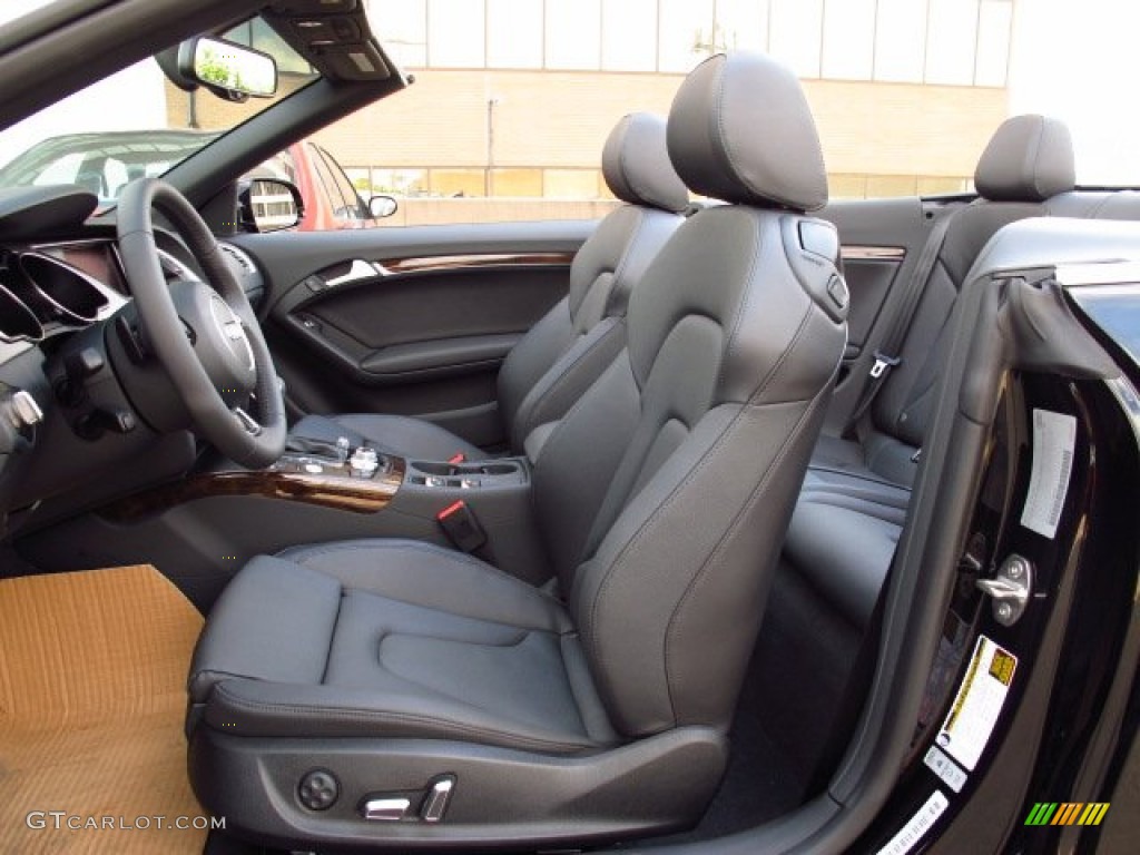 Black Interior 2014 Audi A5 2.0T quattro Cabriolet Photo #84876878