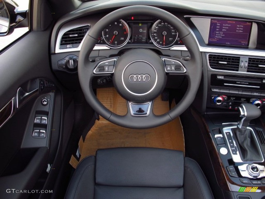 2014 Audi A5 2.0T quattro Cabriolet Black Dashboard Photo #84876926