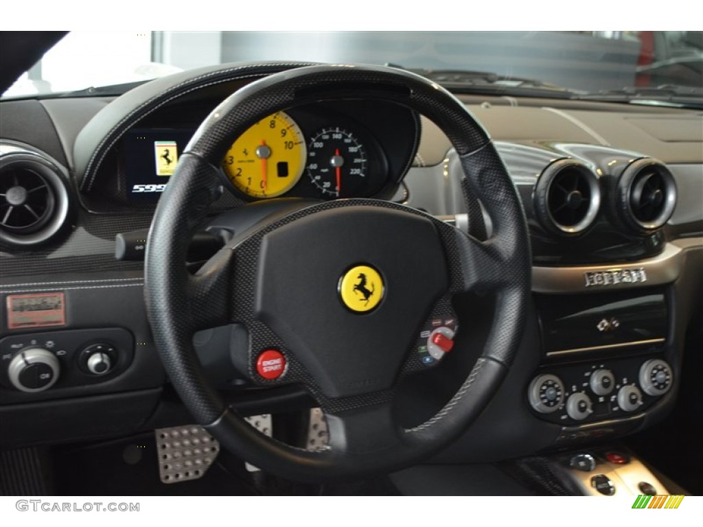 2008 Ferrari 599 GTB Fiorano F1 Black Steering Wheel Photo #84877744