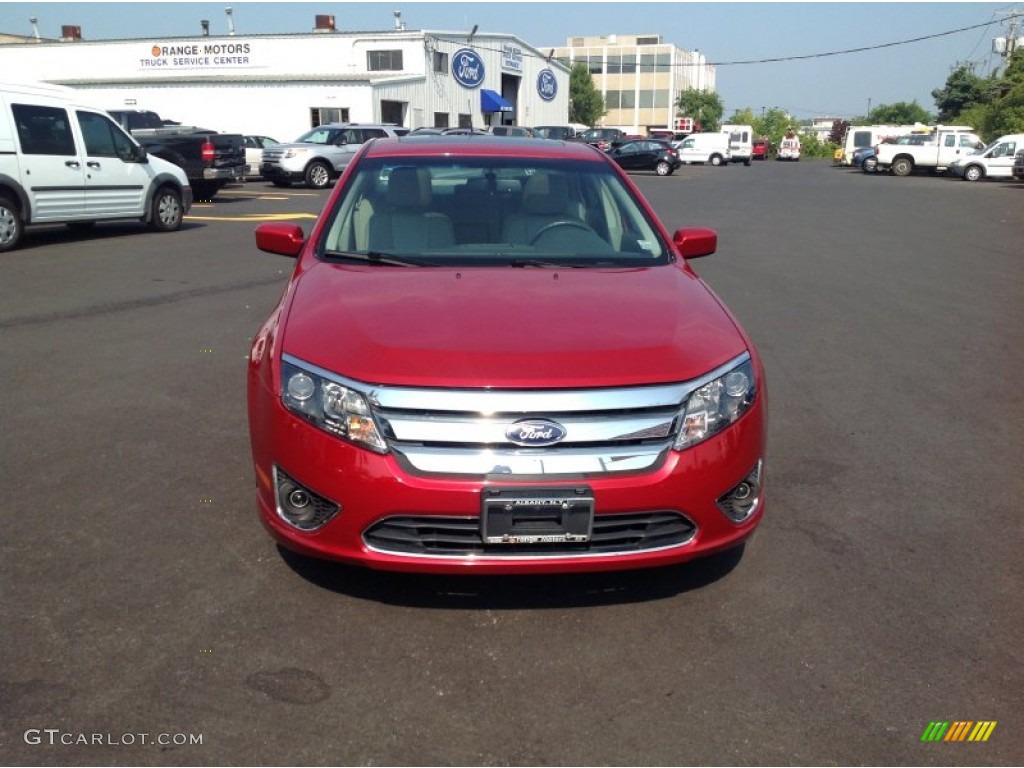 2010 Fusion SEL V6 - Red Candy Metallic / Charcoal Black photo #2