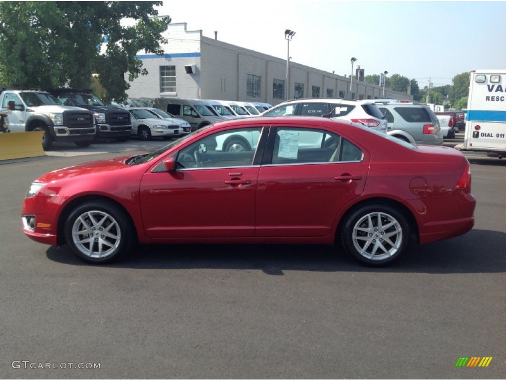 2010 Fusion SEL V6 - Red Candy Metallic / Charcoal Black photo #4