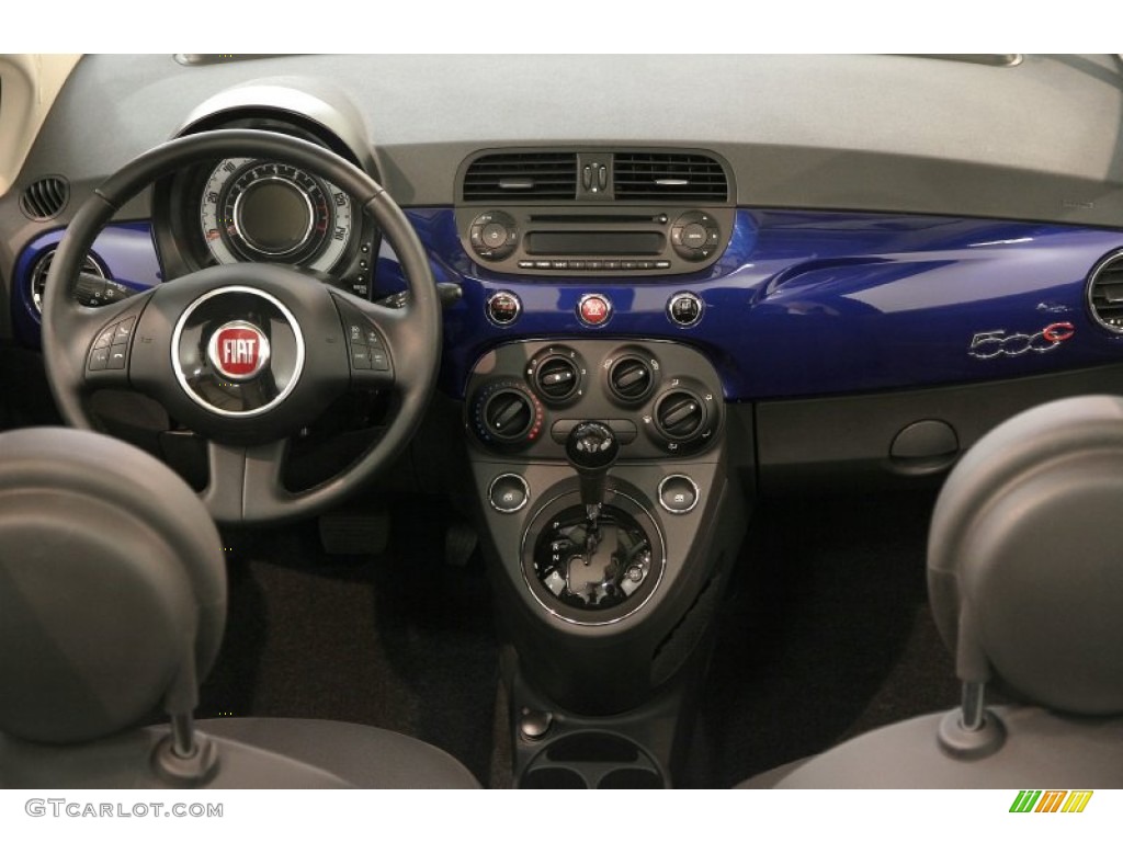 2012 Fiat 500 c cabrio Pop Tessuto Grigio/Nero (Grey/Black) Dashboard Photo #84878807