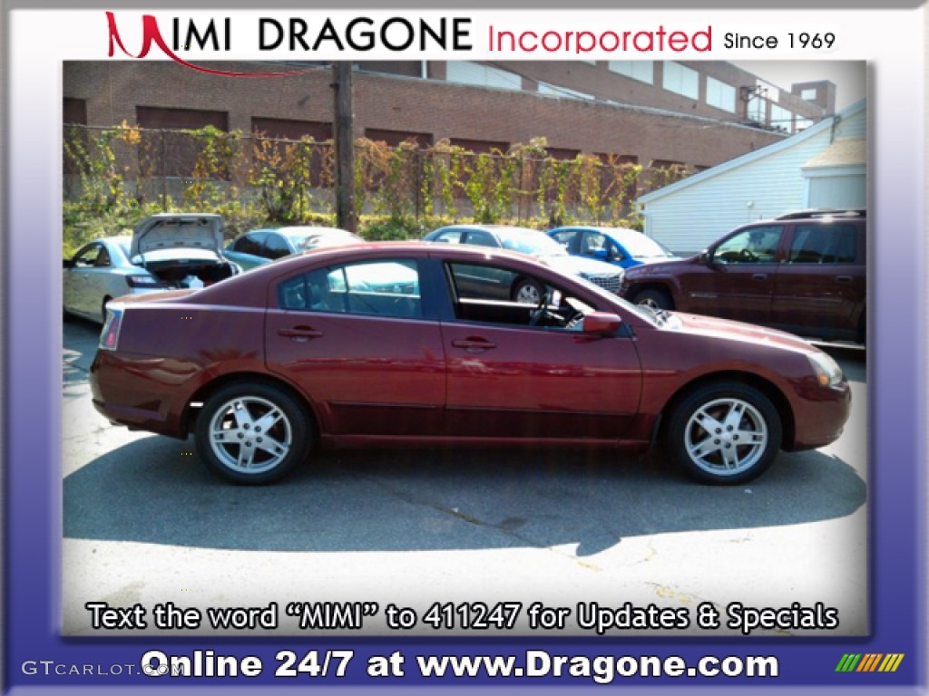 2006 Galant GTS V6 - Ultra Red Pearl / Black photo #4