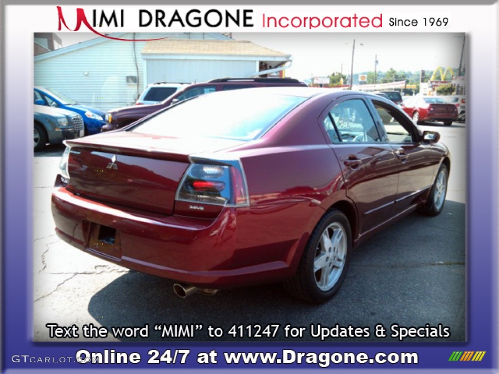 2006 Galant GTS V6 - Ultra Red Pearl / Black photo #5